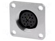 Connector: M16; socket; female; PIN: 12; 3A; 150V; C091D; soldering AMPHENOL