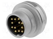 Connector: M16; socket; male; soldering; PIN: 12; 3A; 150V; IP65,IP67 AMPHENOL