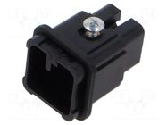 Connector: HDC; contact insert; male; CD; PIN: 7; 10A; 600V; 7+PE ILME