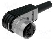 Connector: M16; plug; female; soldering; for cable; PIN: 3; 5A; 300V AMPHENOL