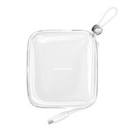 Joyroom powerbank 10000mAh Jelly Series 22.5W with built-in USB C cable white (JR-L002), Joyroom