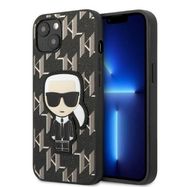 Karl Lagerfeld KLHCP13MPMNIKBK iPhone 13 6.1&quot; hardcase black/black Monogram Ikonik Patch, Karl Lagerfeld