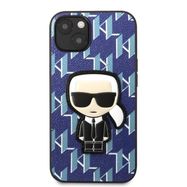 Karl Lagerfeld KLHCP13SPMNIKBL iPhone 13 mini 5.4&quot; hardcase blue/blue Monogram Ikonik Patch, Karl Lagerfeld