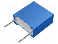 Capacitor: polypropylene; X2; 1uF; 630VDC; 305VAC; 26.5x20.5x11mm EPCOS / TDK