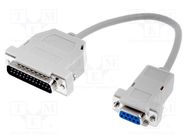 Cable; D-Sub 25pin plug,D-Sub 9pin socket; Len: 0.25m BQ CABLE