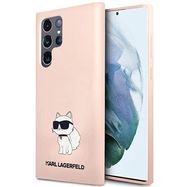 Karl Lagerfeld KLHCS23LSNCHBCP S23 Ultra S918 hardcase pink/pink Silicone Choupette, Karl Lagerfeld