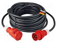 Extension lead; 5G2.5mm2; 25m; rubber; black; Sockets no: 1; 16A AS SCHWABE