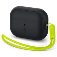 Spigen SILICONE FIT STRAP Apple AIRPODS PRO 1 / 2 BLACK/PHANTOM GREEN, Spigen