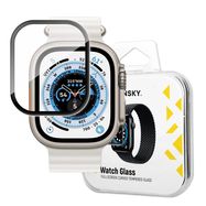 Wozinsky Full Glue Tempered Glass Apple Watch Ultra 1 / 2 49mm 9H Full Screen Tempered Glass with Black Frame, Wozinsky