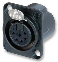 SOCKET, XLR, BLACK, 6POLE