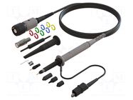 Probe: for oscilloscope; passive; 250MHz; 10: 1; 500V; 1.4ns; 1.2m CAL TEST