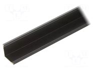 Profiles for LED modules; black; 1m; CABI12 DUO E; aluminium TOPMET