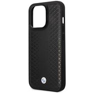 Case BMW BMHMP14L22RFGK iPhone 14 Pro 6.1&quot; black/black Leather Diamond Pattern MagSafe, BMW