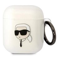 Karl Lagerfeld KLA2HNIKTCT AirPods 1/2 cover transparent Karl`s Head, Karl Lagerfeld