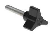 THREE ARM CLAMPING KNOB, PHENOLIC, 22MM