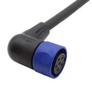 CIR CABLE, 6P R/A RCPT-FREE END, 3.3FT