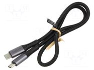 Cable; USB 3.2 Gen 2x2; USB C plug,both sides; 0.5m; black; 100W LOGILINK