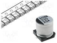 Capacitor: electrolytic; SMD; 330uF; 25VDC; Ø10x10mm; ±20%; 5000h SAMWHA