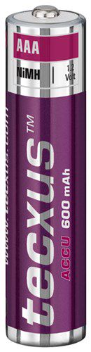 Rechargeable AAA (Micro)/HR03 Rechargeable - 600 mAh, 4 pcs. in blister, pink-silver - Nickel-metal hydride battery (NiMH), 1.2 V