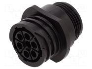 Connector: circular; plug; female; PIN: 7; w/o contacts; for cable TE Connectivity