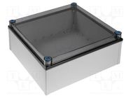 Enclosure: multipurpose; X: 400mm; Y: 400mm; Z: 170mm; QUICK; grey FIBOX