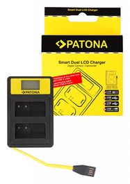 PATONA Smart Dual LCD USB Charger f. Panasonic MW-BLC12PP V-Lux 4 Panasonic DMW-BLC12PP, PATONA