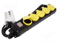 Extension lead; 3G1.5mm2; 3m; white,black; Sockets no: 5; 16A GOOBAY