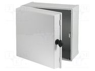 Enclosure: wall mounting; X: 300mm; Y: 300mm; Z: 180mm; CAB; grey FIBOX