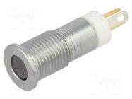 Indicator: LED; flat; red/green/yellow; Ø8mm; IP67; Q8; brass APEM