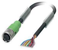 SENSOR CORD, 12P, M12 RCPT-FREE END, 3M