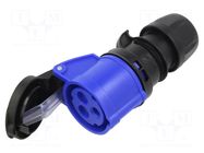 Connector: AC supply; plug; female; 230VAC; PIN: 3; 2P+PE; for cable PCE