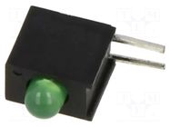 LED; in housing; 3mm; No.of diodes: 1; green; 2mA; Lens: diffused BIVAR