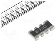 Resistor network: Y; SMD; 680Ω; ±1%; No.of resistors: 4; Case: 1206 BOURNS