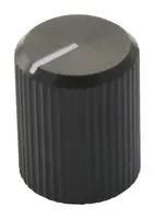 KNOB, AL, 10MM, BLACK, 3.2MM SHAFT