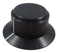 KNOB, AL, 23.8/35.5MM, BLACK, 6.4MM