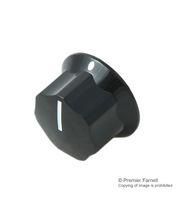 KNOB, 25MM, BLACK, SCREW 6.4 SHAF