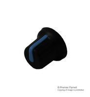 KNOB, 15.7MM, BLACK, BLUE LINE