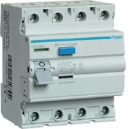 Current drain relay Hager CD464J (AC, 63A, 4P, 30mA, 400V)