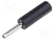 Connector: 4mm banana; plug; 10A; 50VDC; black; non-insulated DELTRON