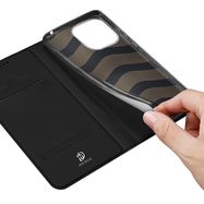 Dux Ducis Skin Pro Case For Xiaomi Redmi 11A / Poco C55 / Redmi 12C Flip Cover Card Wallet Stand Black, Dux Ducis