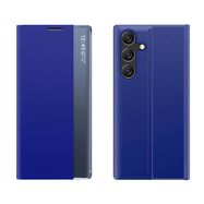 New Sleep Case for Samsung Galaxy A24 4G cover with flip stand blue, Hurtel