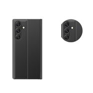 New Sleep Case for Samsung Galaxy A24 4G cover with flip stand black, Hurtel