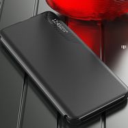 Eco Leather View Case for Xiaomi Redmi 11A / Poco C55 / Redmi 12C with flip stand black, Hurtel