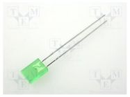 LED; rectangular; 5x2mm; green; 2÷8mcd; 110°; Front: flat; 20mA 