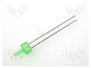 LED; 2mm; green; 3÷10mcd; 70°; Front: flat; 4.8x2.5mm; THT KINGBRIGHT ELECTRONIC