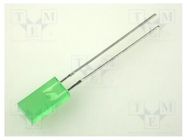 LED; rectangular; 5x2.5mm; green; 1.3÷8mcd; 110°; Front: flat; 20mA KINGBRIGHT ELECTRONIC