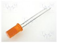 LED; 5mm; orange; 3÷7mcd; 100°; Front: flat; 2÷2.5VDC; No.of term: 2 KINGBRIGHT ELECTRONIC