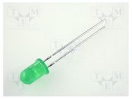 LED; 5mm; green; 0.8÷3.2mcd; 60°; Front: convex; 2.2÷2.5VDC KINGBRIGHT ELECTRONIC