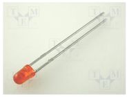 LED; 3mm; orange; 8÷50mcd; 60°; Front: convex; 2.05÷2.5VDC KINGBRIGHT ELECTRONIC