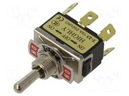 Switch: toggle; Pos: 3; DP3T; ON-OFF-ON; 15A/250VAC; 0÷55°C; IP40 HIGHLY ELECTRIC
